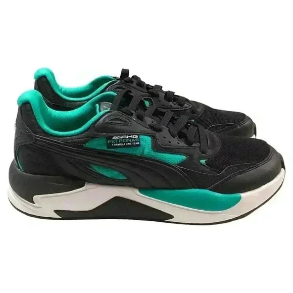 Puma Sneakers Shoes Men 10 Black Green X Ray Speed Mercedes AMG Petronas F1 - Picture 3 of 8